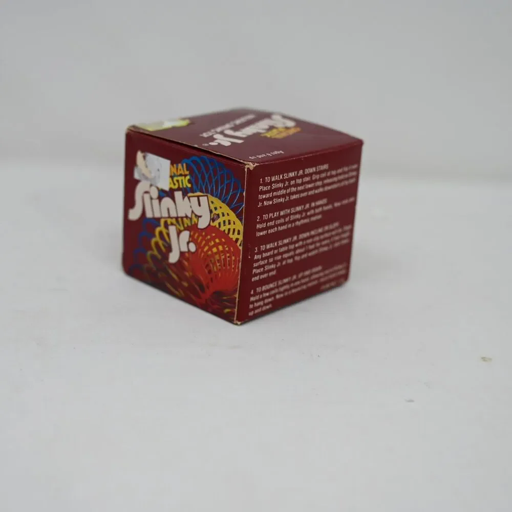 Original Plastic Slinky Jr Red Classic Toy Made in USA New w Box